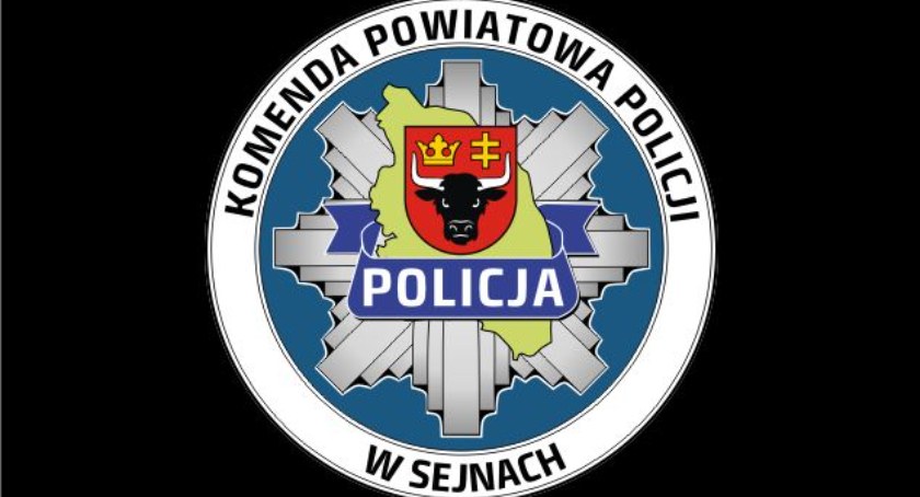 Zdjęcie logo sejneńskiej Policji