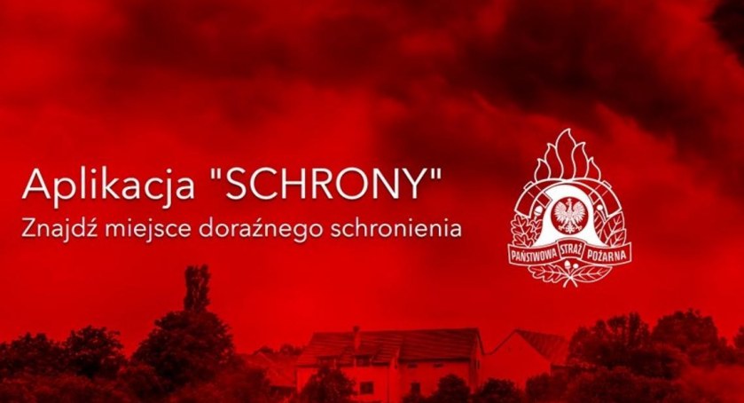 Zdjęcie banera promującego aplikację Schrony