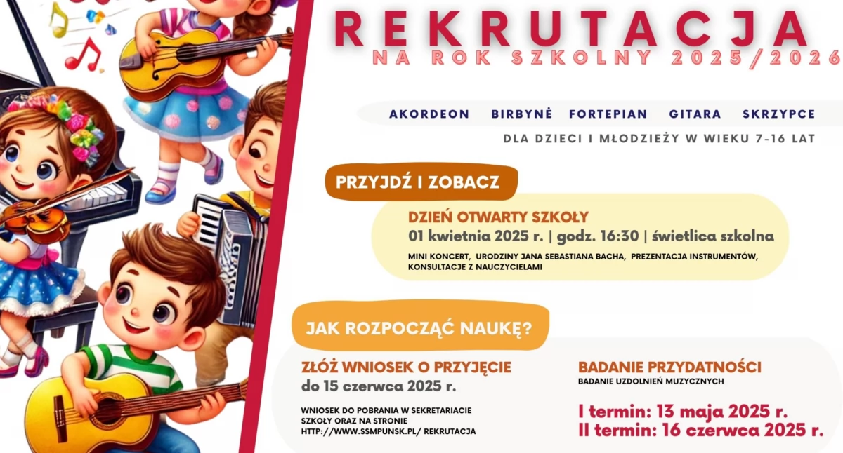 Edukacja, Szkoła muzyczna Puńsku rekrutuje - zdjęcie, fotografia