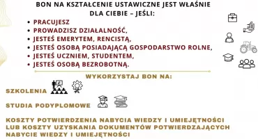 Bon na kształcenie ustawiczne – zainwestuj w siebie!